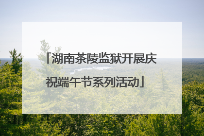湖南茶陵监狱开展庆祝端午节系列活动