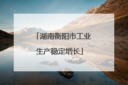 湖南衡阳市工业生产稳定增长