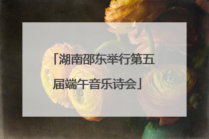 湖南邵东举行第五届端午音乐诗会
