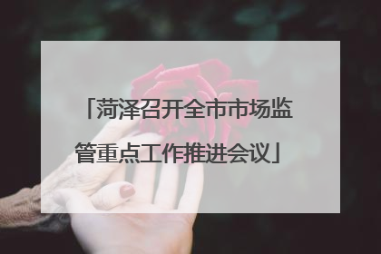 菏泽召开全市市场监管重点工作推进会议