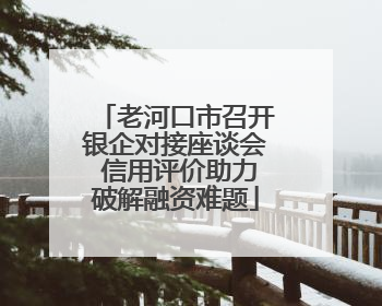老河口市召开银企对接座谈会 信用评价助力破解融资难题