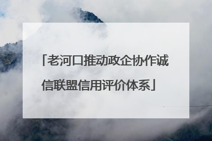 老河口推动政企协作诚信联盟信用评价体系