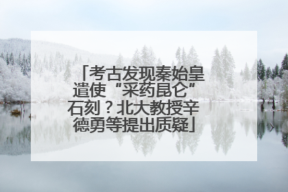 考古发现秦始皇遣使“采药昆仑”石刻？北大教授辛德勇等提出质疑