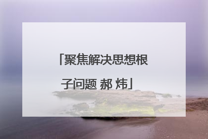 聚焦解决思想根子问题 郝 炜