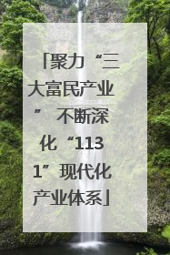 聚力“三大富民产业” 不断深化“1131”现代化产业体系