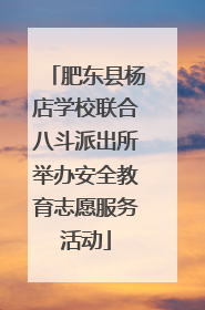 肥东县杨店学校联合八斗派出所举办安全教育志愿服务活动