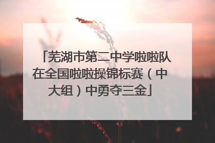 芜湖市第二中学啦啦队在全国啦啦操锦标赛（中大组）中勇夺三金