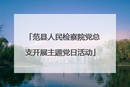 范县人民检察院党总支开展主题党日活动