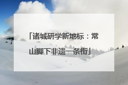 诸城研学新地标：常山脚下非遗一条街