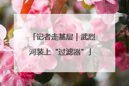 记者走基层｜武烈河装上“过滤器”