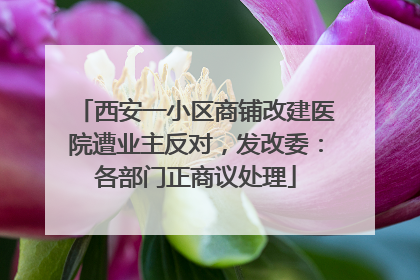 西安一小区商铺改建医院遭业主反对，发改委：各部门正商议处理