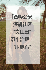 西峰公安：深耕社区“责任田” 筑牢治理“压舱石”