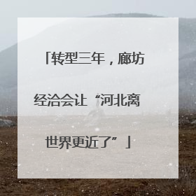 转型三年，廊坊经洽会让“河北离世界更近了”