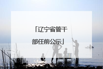 辽宁省管干部任前公示