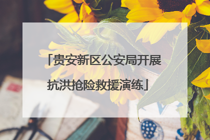 贵安新区公安局开展抗洪抢险救援演练