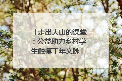 走出大山的课堂：公益助力乡村学生触摸千年文脉