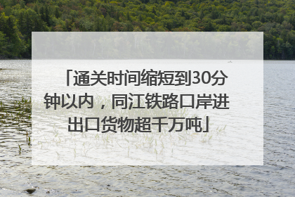 通关时间缩短到30分钟以内，同江铁路口岸进出口货物超千万吨