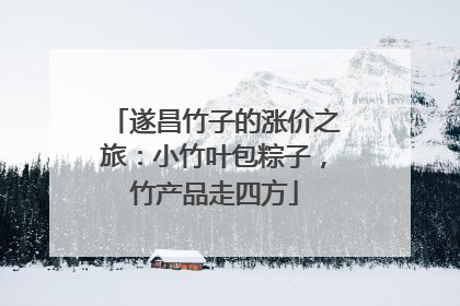 遂昌竹子的涨价之旅：小竹叶包粽子，竹产品走四方