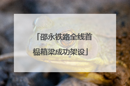 邵永铁路全线首榀箱梁成功架设