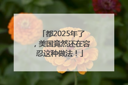 都2025年了，美国竟然还在容忍这种做法！