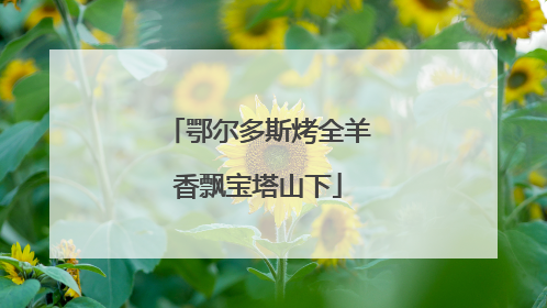 鄂尔多斯烤全羊香飘宝塔山下