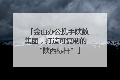 金山办公携手陕数集团，打造可复制的“陕西标杆”