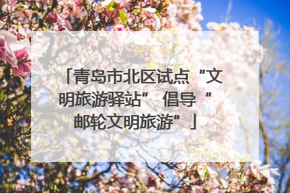 青岛市北区试点“文明旅游驿站” 倡导“邮轮文明旅游”