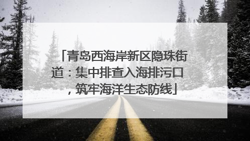 青岛西海岸新区隐珠街道：集中排查入海排污口，筑牢海洋生态防线
