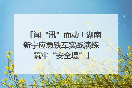 闻“汛”而动！湖南新宁应急铁军实战演练筑牢“安全堤”