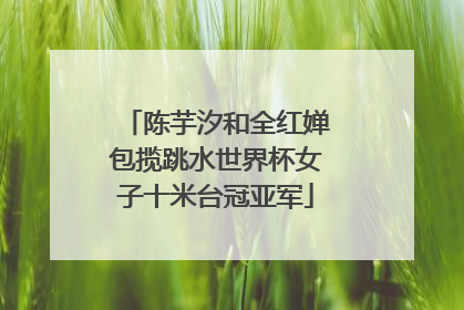 陈芋汐和全红婵包揽跳水世界杯女子十米台冠亚军