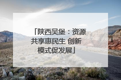 陕西吴堡：资源共享惠民生 创新模式促发展