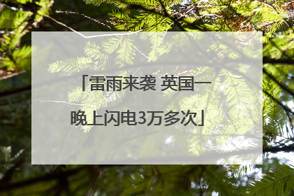 雷雨来袭 英国一晚上闪电3万多次