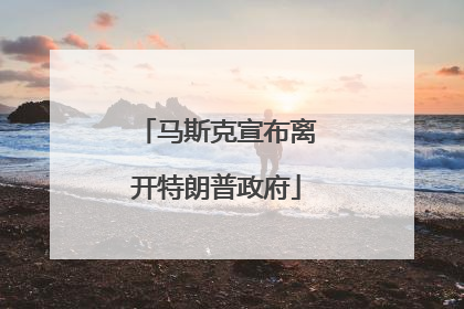 马斯克宣布离开特朗普政府