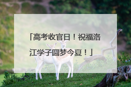 高考收官日！祝福洛江学子圆梦今夏！