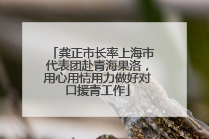 龚正市长率上海市代表团赴青海果洛，用心用情用力做好对口援青工作