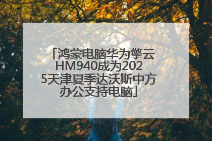 鸿蒙电脑华为擎云 HM940成为2025天津夏季达沃斯中方办公支持电脑