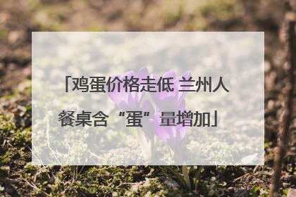 鸡蛋价格走低 兰州人餐桌含“蛋”量增加