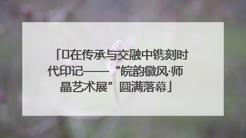 ﻿在传承与交融中镌刻时代印记——“皖韵徽风·师晶艺术展”圆满落幕