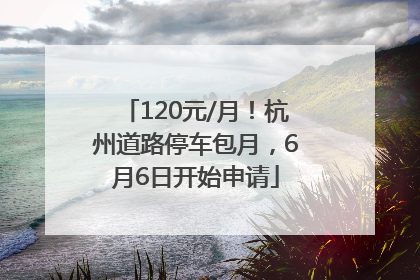 120元/月！杭州道路停车包月，6月6日开始申请