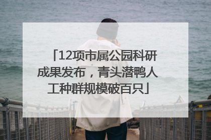 12项市属公园科研成果发布，青头潜鸭人工种群规模破百只