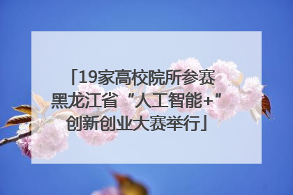 19家高校院所参赛 黑龙江省“人工智能+”创新创业大赛举行