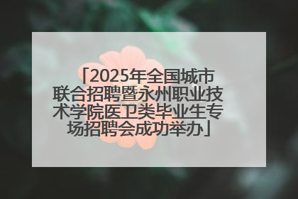 2025年全国城市联合招聘暨永州职业技术学院医卫类毕业生专场招聘会成功举办