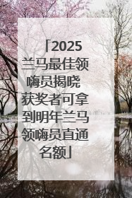 2025兰马最佳领嗨员揭晓 获奖者可拿到明年兰马领嗨员直通名额