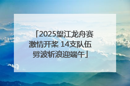 2025望江龙舟赛激情开桨 14支队伍劈波斩浪迎端午