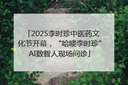 2025李时珍中医药文化节开幕，“哈喽李时珍”AI数智人现场问诊
