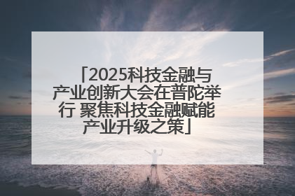 2025科技金融与产业创新大会在普陀举行 聚焦科技金融赋能产业升级之策