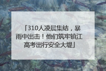 310人凌晨集结，暴雨中出击！他们筑牢镇江高考出行安全大堤